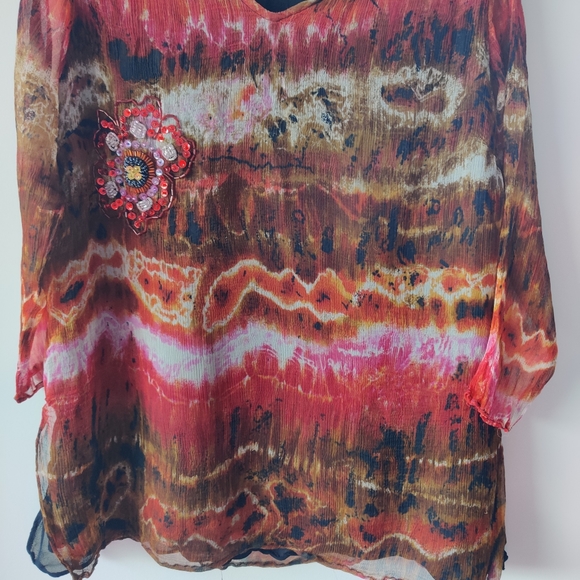 PHILOSOPHY|| MULTICOLOURED TIE DIE PRINT TOP SIZE 16 - Picture 3 of 9